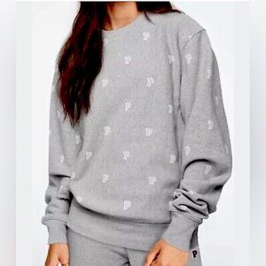 Victoria's Secret Gray Crewneck Sweater Soft Knit Oversized